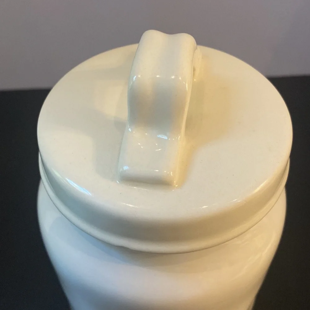 RAE DUNN HOLD medium 8” ceramic canister snack jar